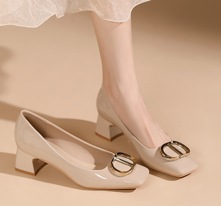 Low thick footware profession shoes for women