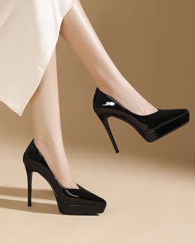 Pure high-heeled shoes lazy shoes for women