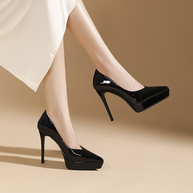 Pure high-heeled shoes lazy shoes for women