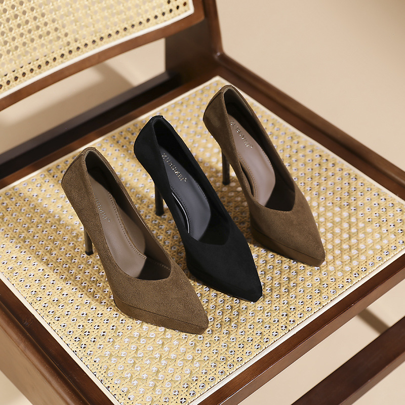 Pointed shoes fine-root high-heeled shoes for women