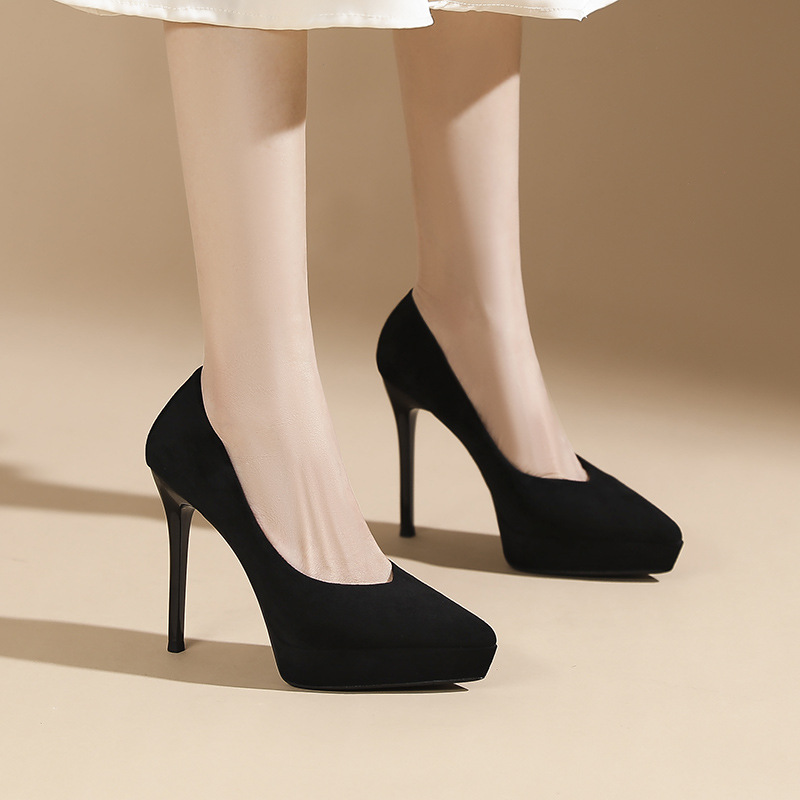 Pointed shoes fine-root high-heeled shoes for women
