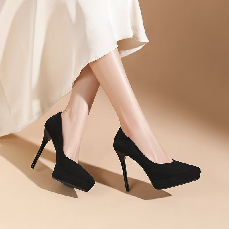 Pointed shoes fine-root high-heeled shoes for women