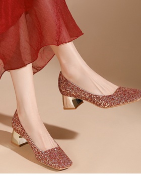 Temperament shoes thick high-heeled shoes for women