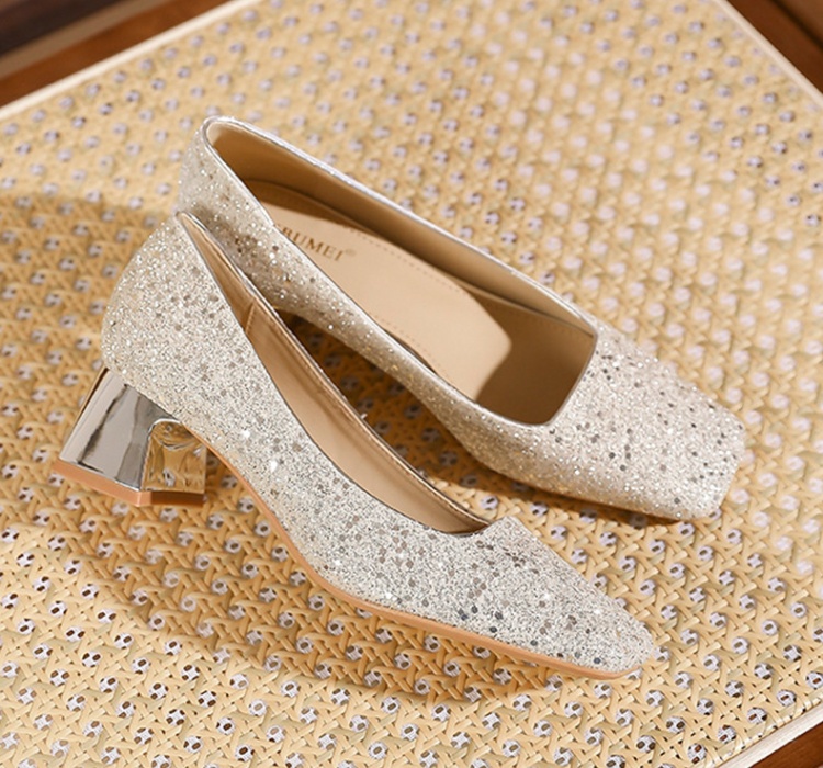 Temperament shoes thick high-heeled shoes for women