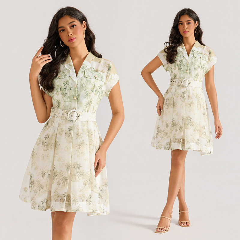 Painting printing dress ink court style T-back