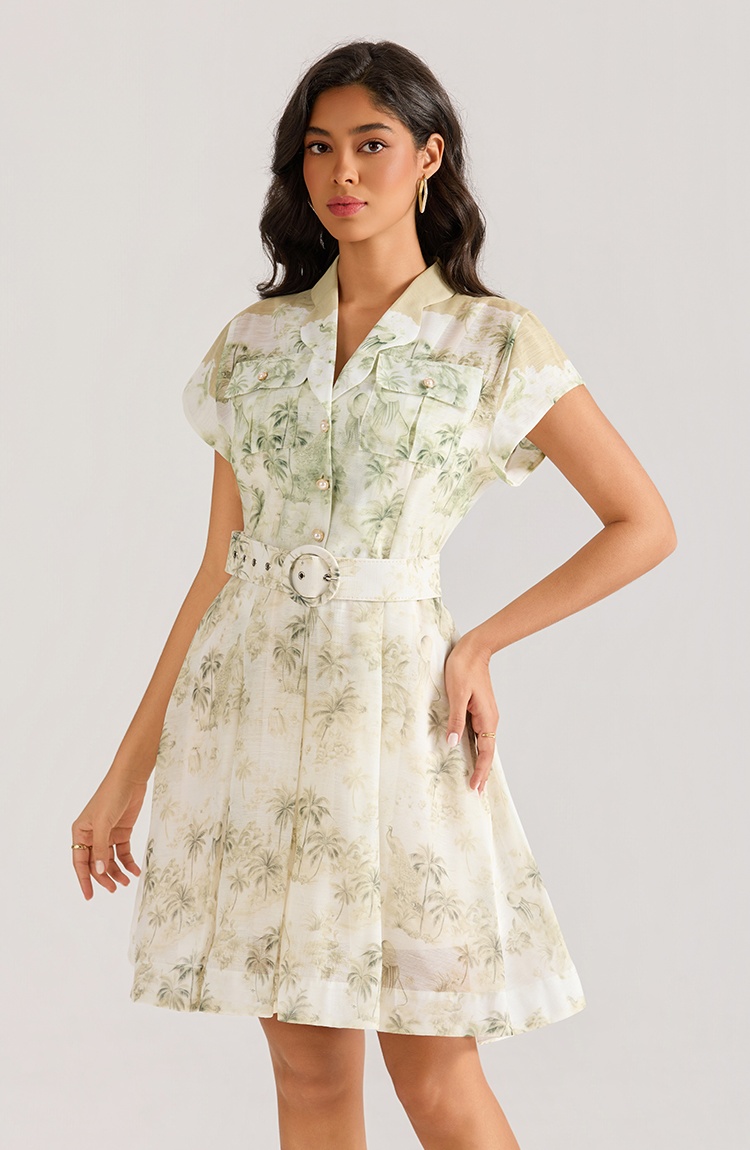 Painting printing dress ink court style T-back