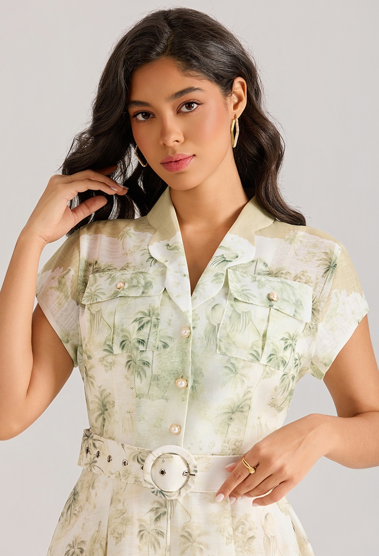 Painting printing dress ink court style T-back