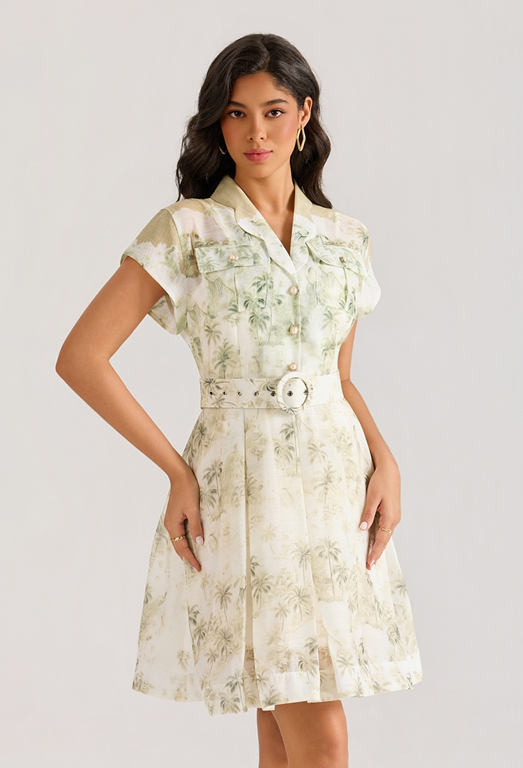 Painting printing dress ink court style T-back