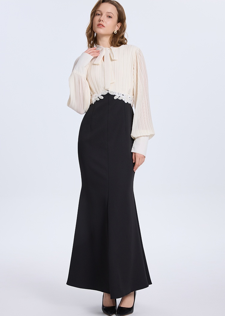 Crimp fashion dress multicolor beading formal dress