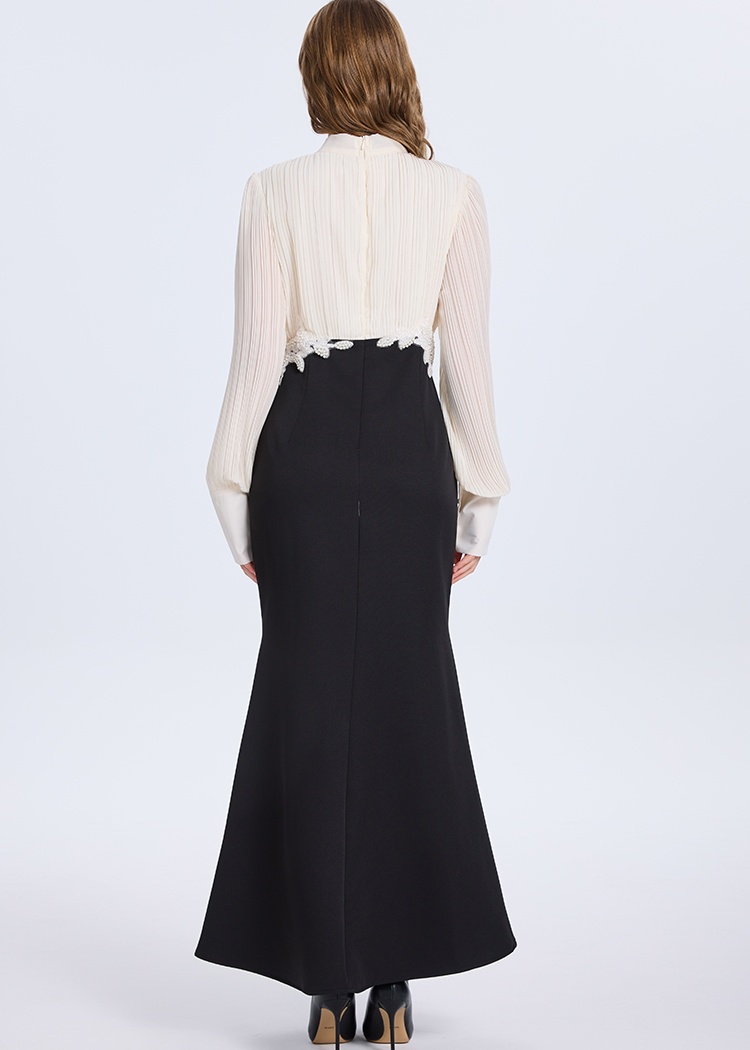 Crimp fashion dress multicolor beading formal dress