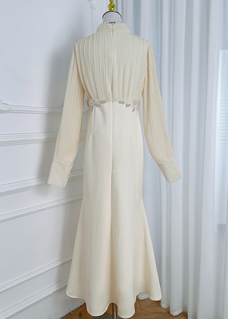 Crimp fashion dress multicolor beading formal dress