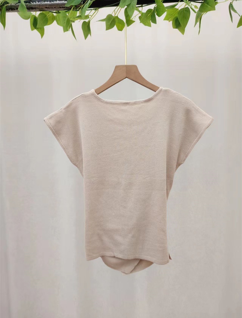 Short sleeve stereoscopic pinched waist tops