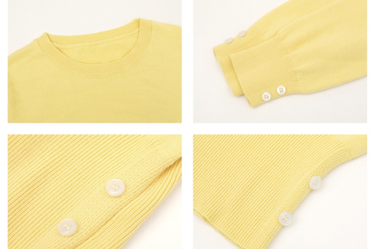 Pinched waist slim tops pullover sweater for women