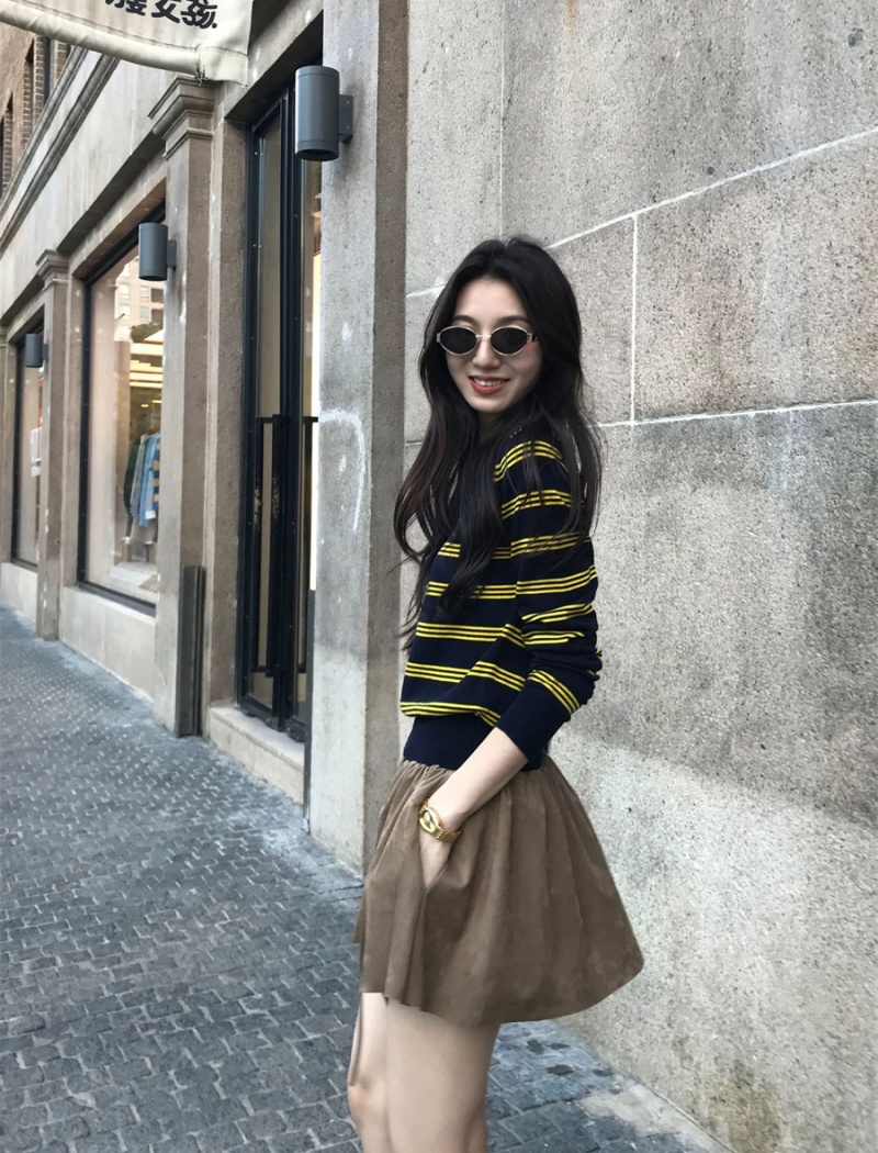 Korean style tops mixed colors shirts for women