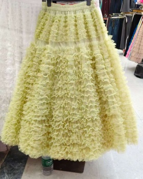 Cake sweet skirt fashion show young long skirt for women