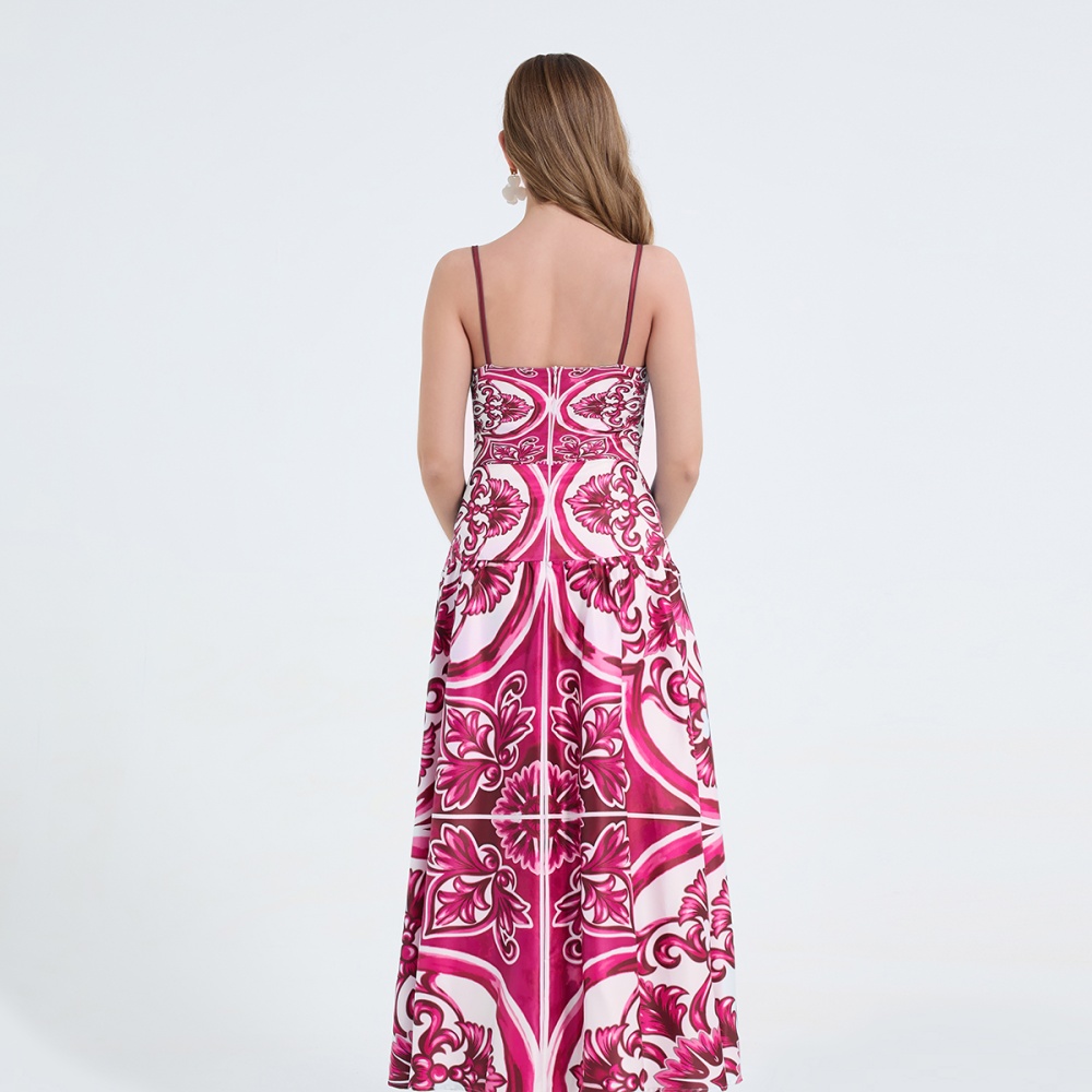 Big skirt dress sling long dress