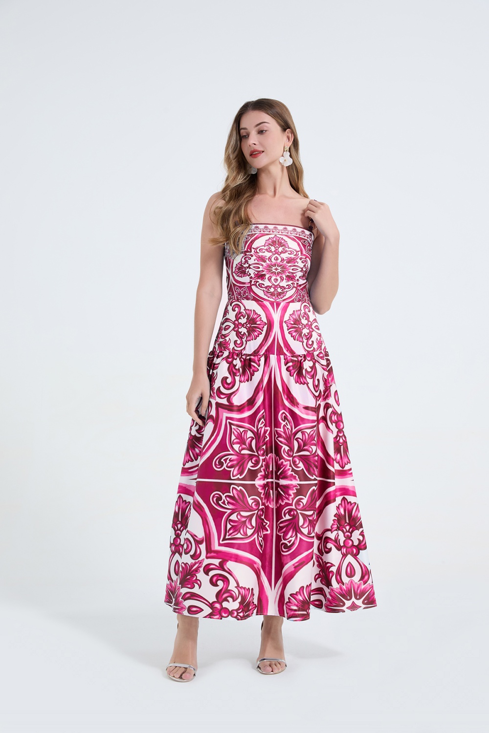 Big skirt dress sling long dress