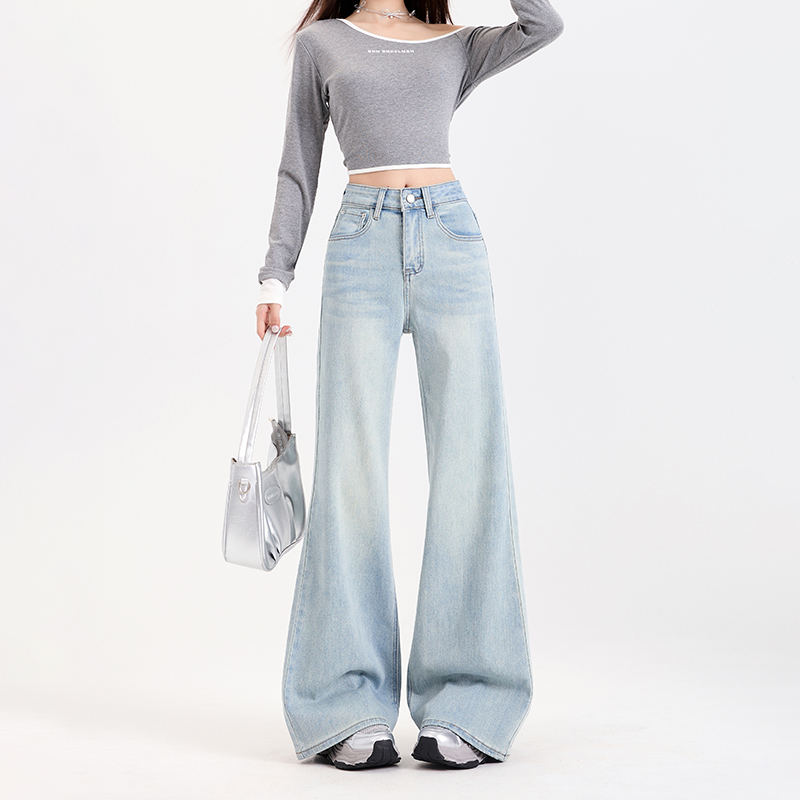 Loose wide leg flare pants American style pants for women
