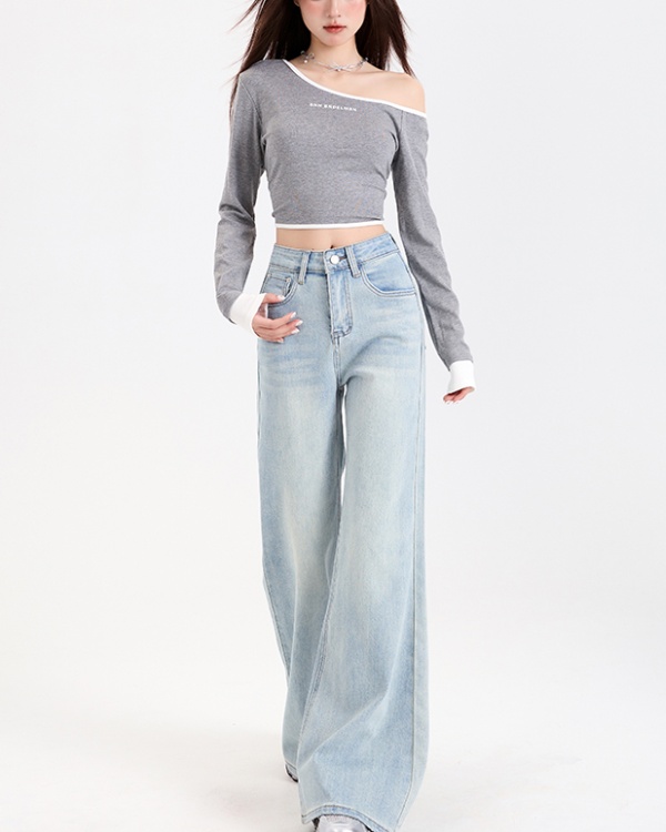 Loose wide leg flare pants American style pants for women