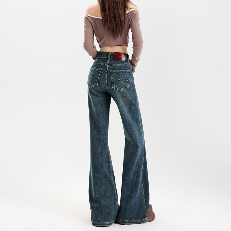 Loose wide leg flare pants American style pants for women