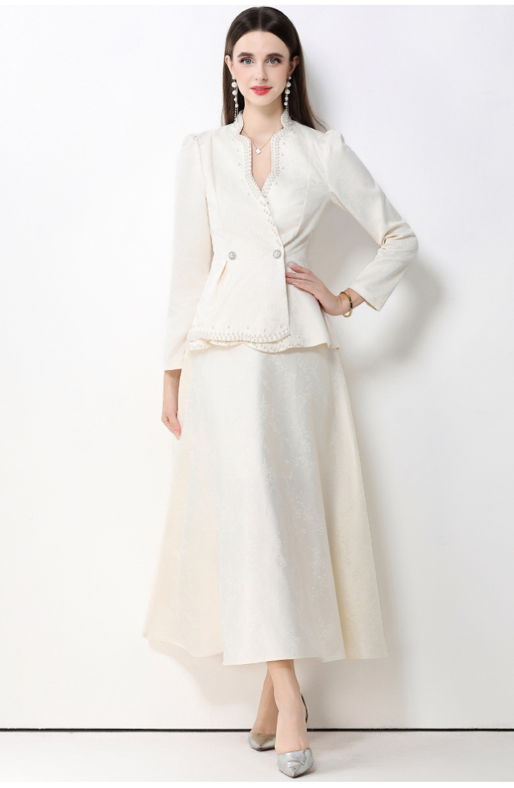 Commuting jacquard business suit slim jacket a set