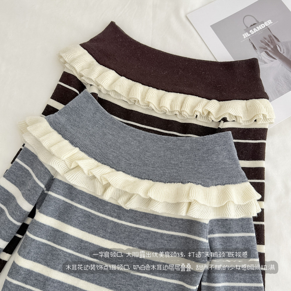 Lazy autumn and winter wood ear niche sweater for women