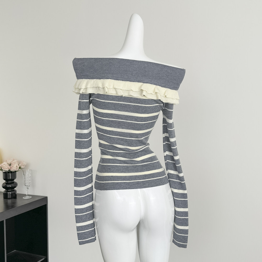 Lazy autumn and winter wood ear niche sweater for women