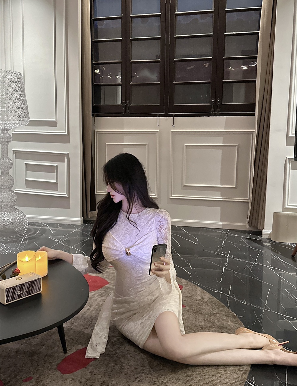 Sexy enticement dress package hip T-back for women