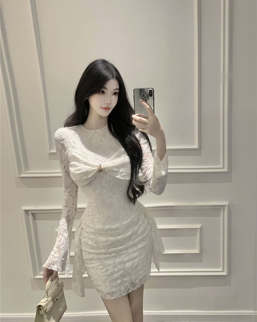 Sexy enticement dress package hip T-back for women