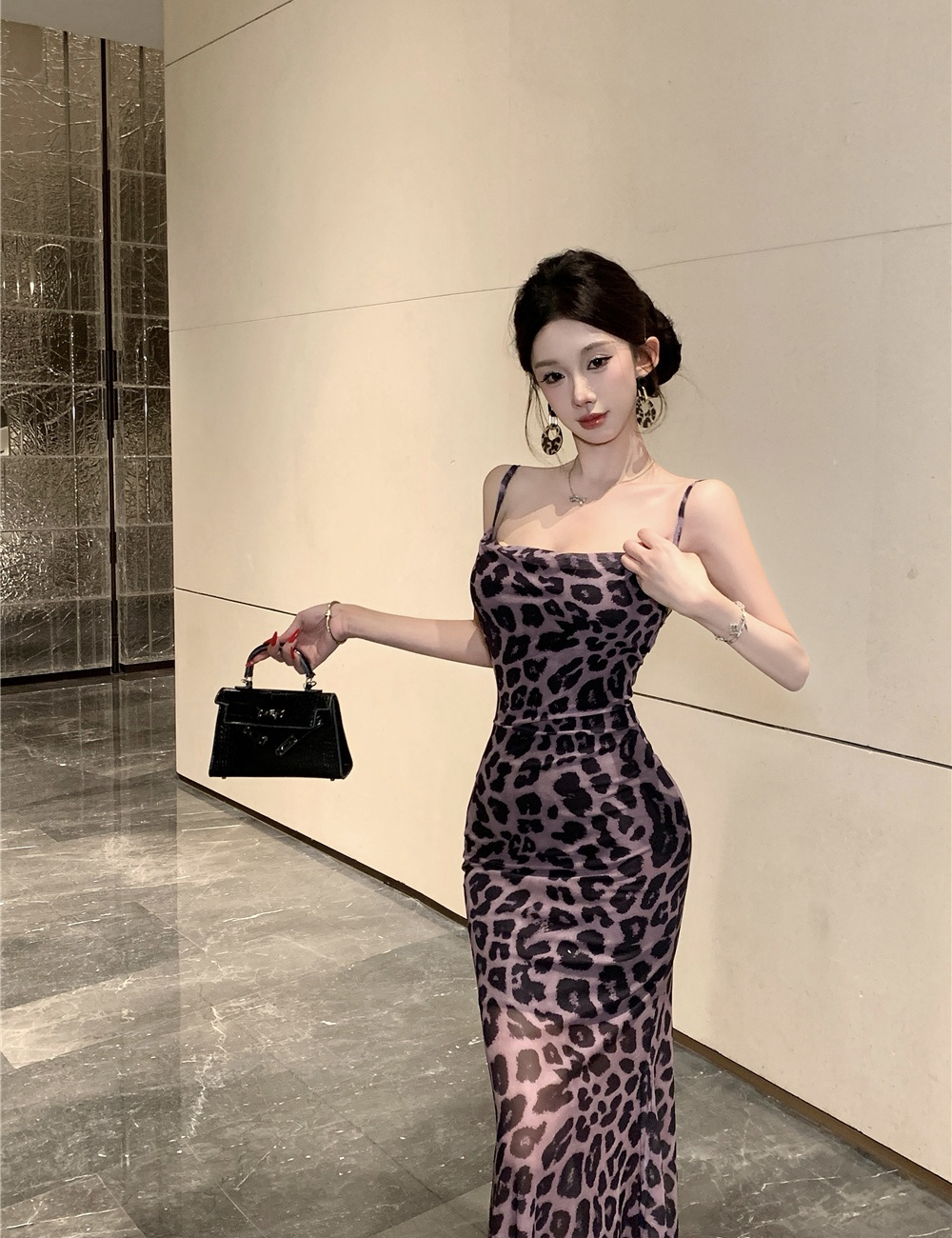 Package hip halter dress sling long dress for women