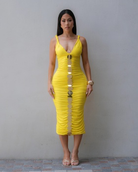 Sexy sleeveless long dress sling dress for women