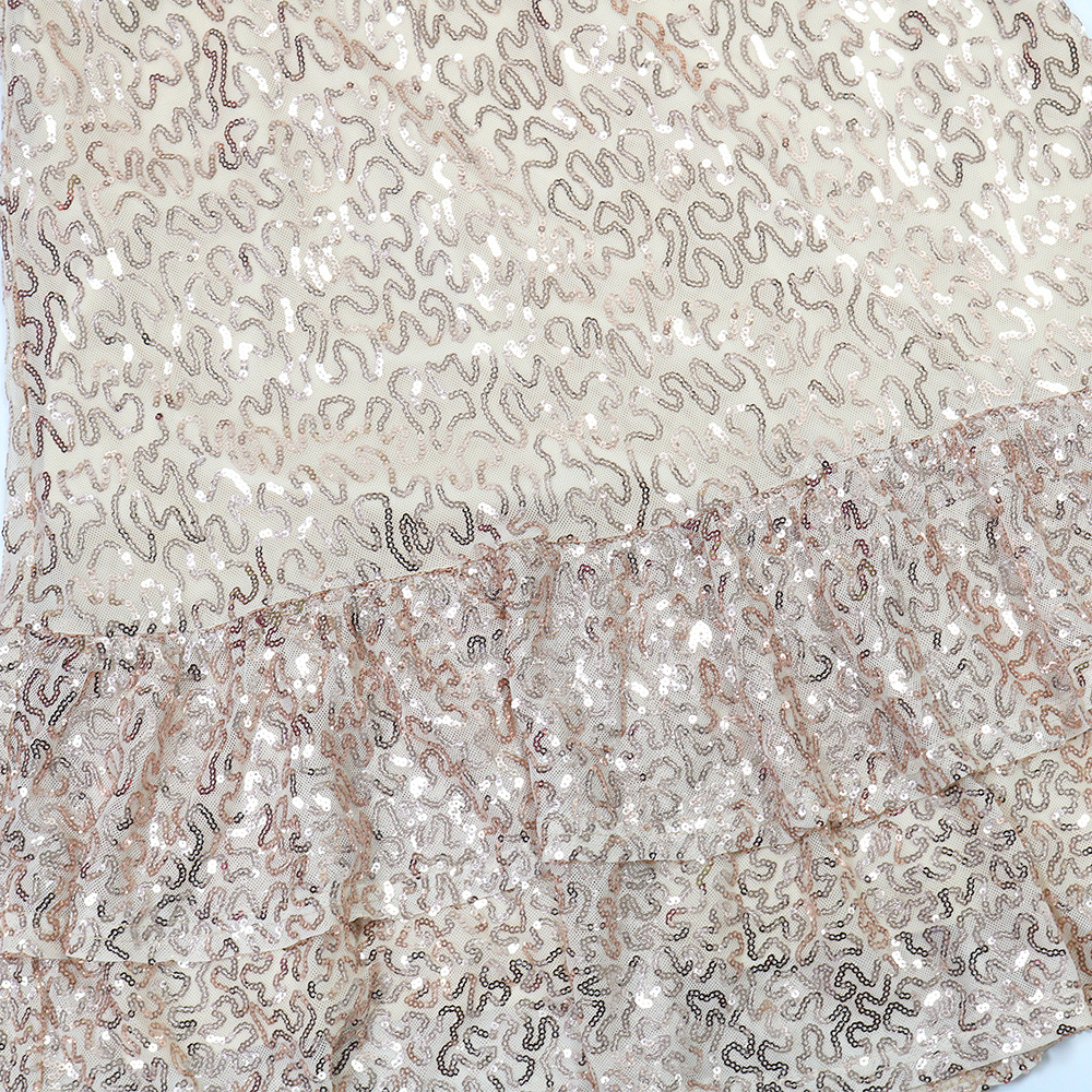 Round neck sequins dress Casual sexy T-back for women