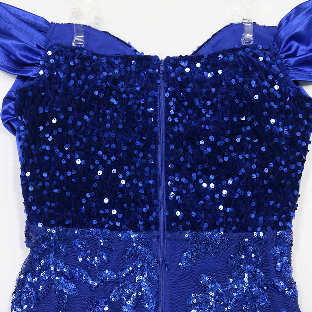 Package hip slim long dress flat shoulder dress for women