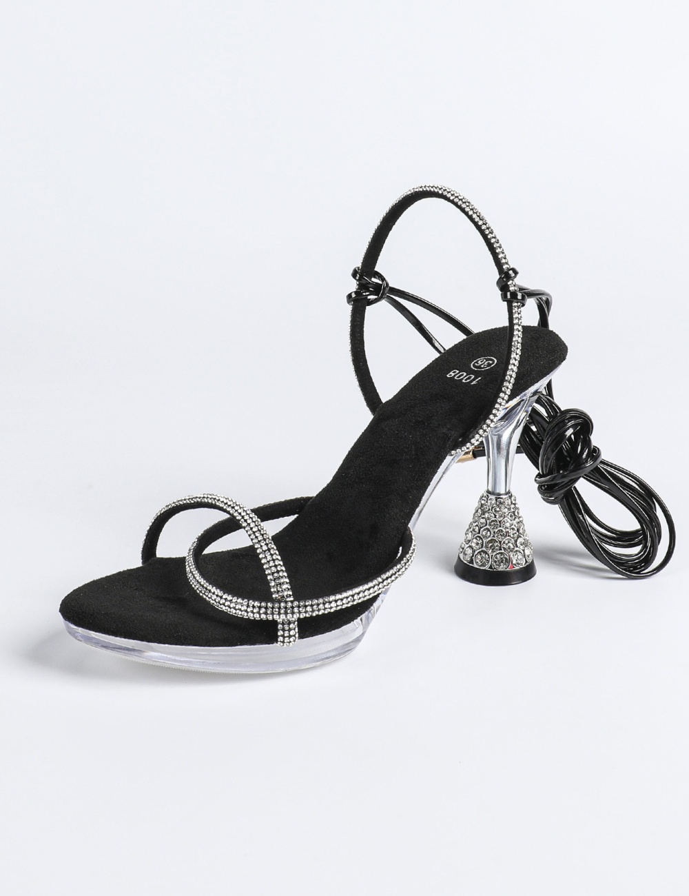 Fine-root fashion sandals all-match bandage shoes for women