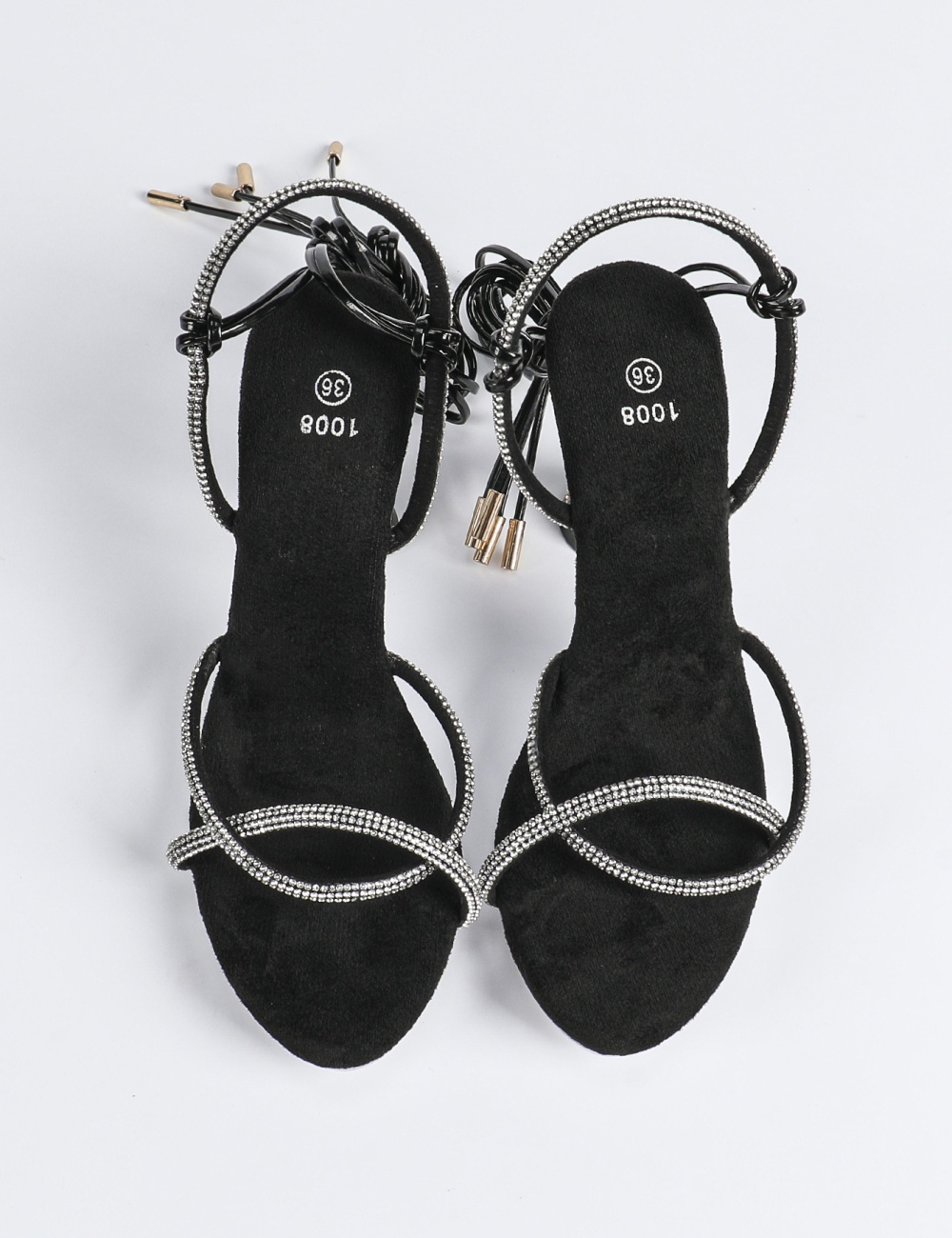 Fine-root fashion sandals all-match bandage shoes for women