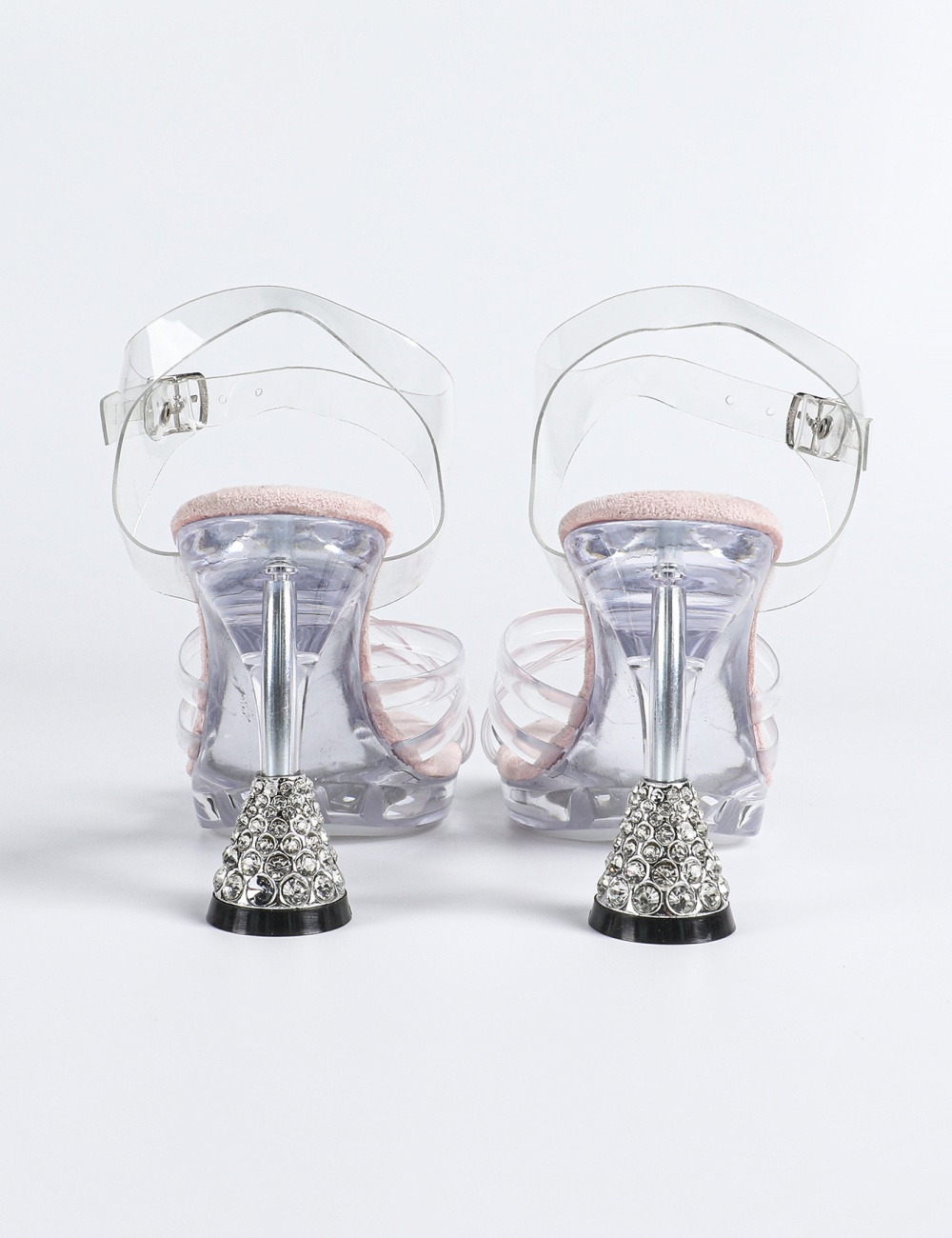 Rhinestone low sandals summer transparent slippers