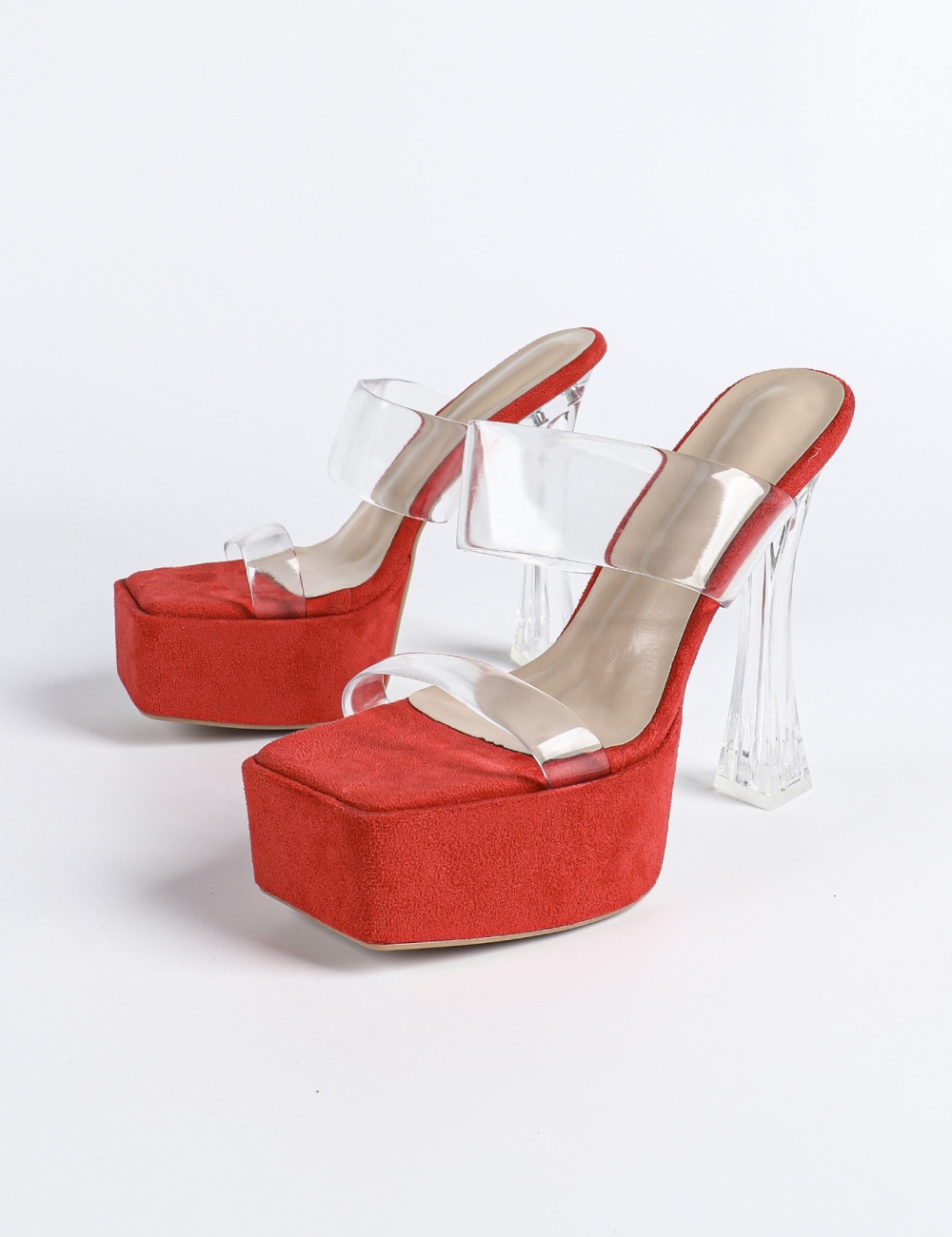 Transparent catwalk platform summer high-heeled sandals