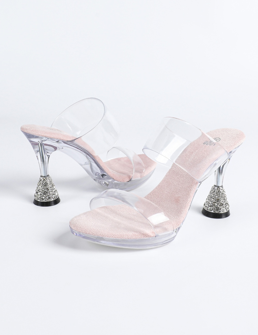 European style square head sexy thick fashion elegant slippers