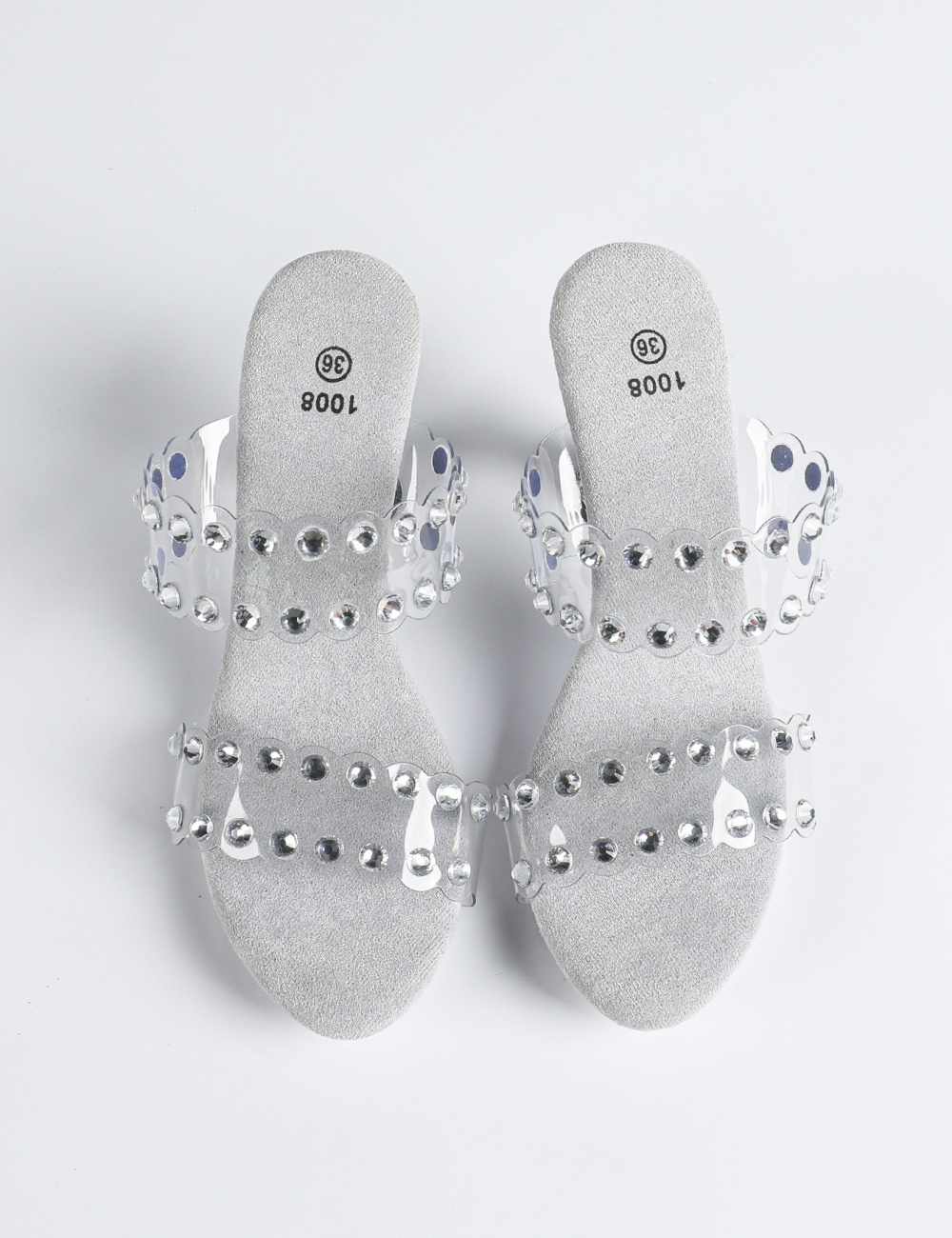 All-match rhinestone lady thick fashion summer slippers
