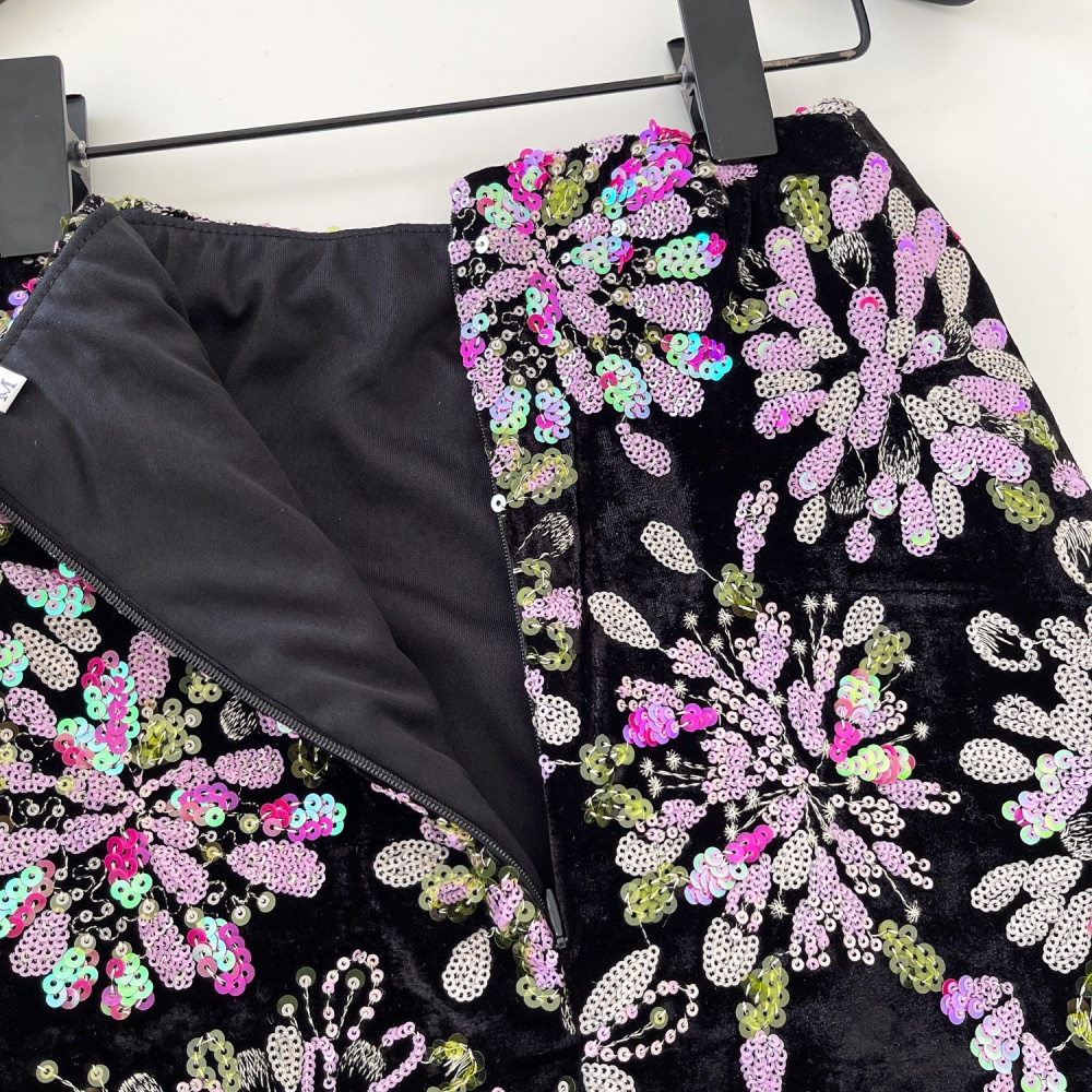 Printing slim skirt A-line commuting long dress for women