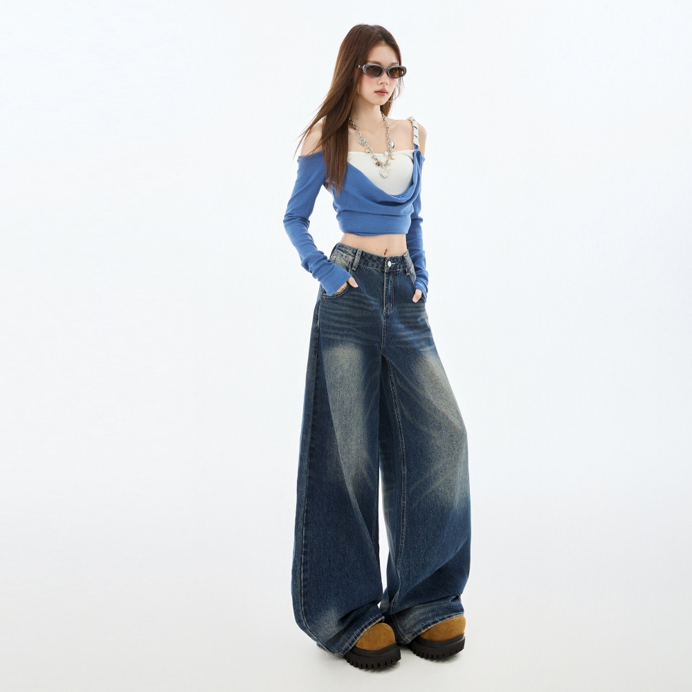 Lengthen wide leg pants jeans for women