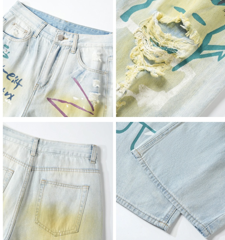 Retro wide leg pants straight pants long pants for women