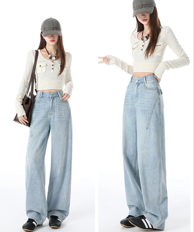 Spring after the bag pants loose jeans for women