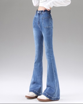 Show high jeans elasticity long pants for women