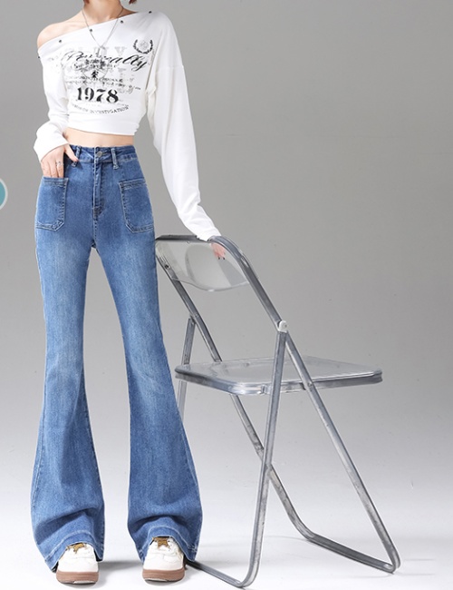 Show high jeans elasticity long pants for women