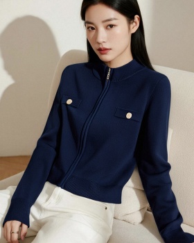 Casual knitted cardigan show young coat for women