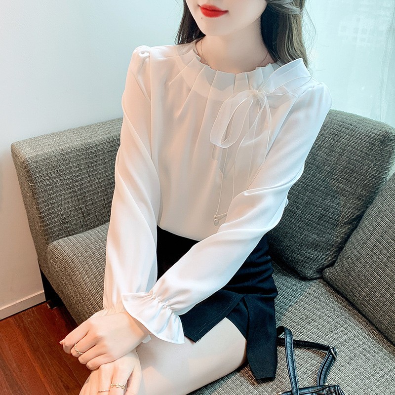 Long sleeve Western style shirt fashion chiffon tops