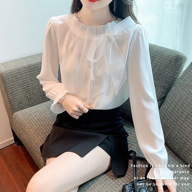 Long sleeve Western style shirt fashion chiffon tops