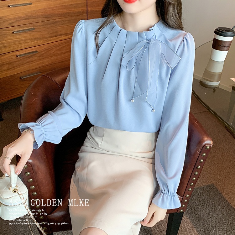 Long sleeve Western style shirt fashion chiffon tops