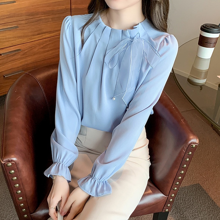 Long sleeve Western style shirt fashion chiffon tops
